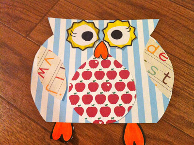 Back to School Owl Craftivity
