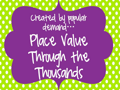 Place Value through the Thousands!