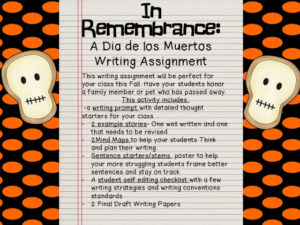 In Remembrance: Day of the Dead Writing Activity
