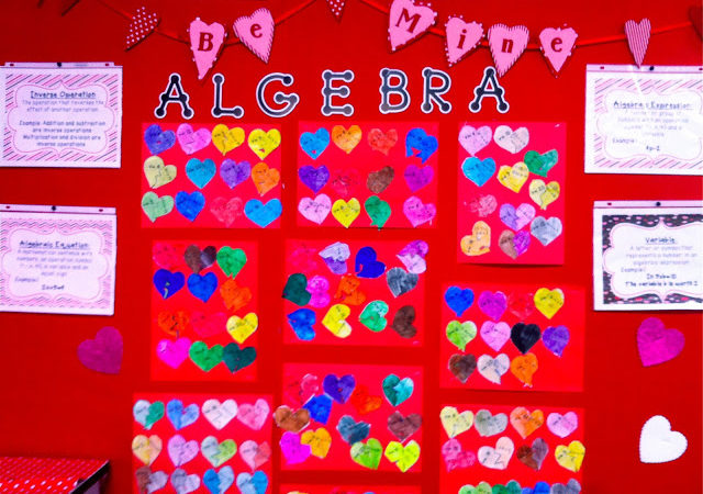 My Fall in Love with Algebra Bulletin Board