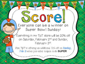 Super Bowl TpT SALE!!!