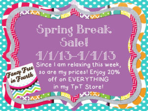 Happy Spring Break to ALL -20% off SALE!