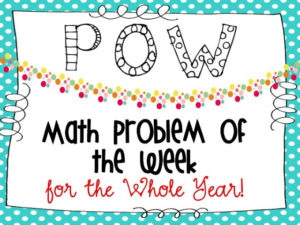 Math Problem of the Week for the Entire Year