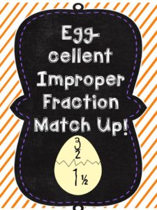 Egg-cellent Improper Fraction Match Up!