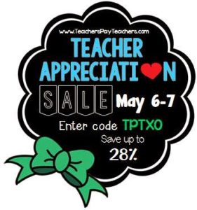 Teacher Appreciation Sale