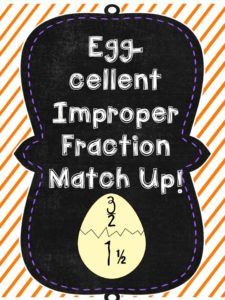 Improper Fraction Math Center