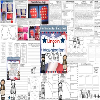 Presidents' Day Activities- Close reading, writing, thinking maps and DIY crafts. This unit will be a perfect addition to your classroom this February! Perfect for Presidents' Day holiday.