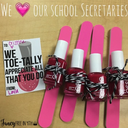 The perfect gift for Teacher Appreciation, Secretaries Day or anything in between.Looking for a great gift for anybody? This combines nails, the Target Dollar Spot and a free printable to go with!  